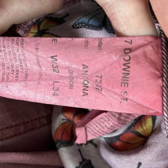 7 Downie Street Ancona Purple Jeans London Fit - Picture 7 of 7